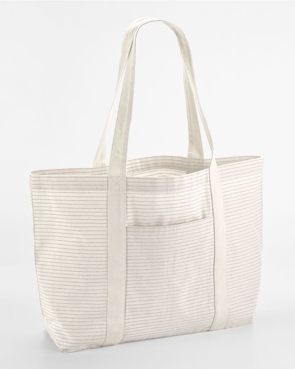 WESTFORDMILL STRIPED ORGANIC COTTON SHOPPER Tote Bag personalisierbar