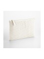 WESTFORDMILL STRIPED ORGANIC COTTON ACCESSORY POUCH red stripe personnalisable