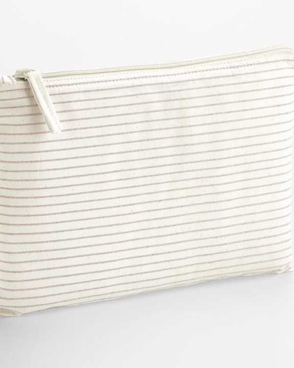 WESTFORDMILL STRIPED ORGANIC COTTON ACCESSORY POUCH Tasche personalisierbar