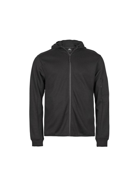 TEE JAYS ATHLETIC HOODED FULL ZIP SWEAT noir personnalisable
