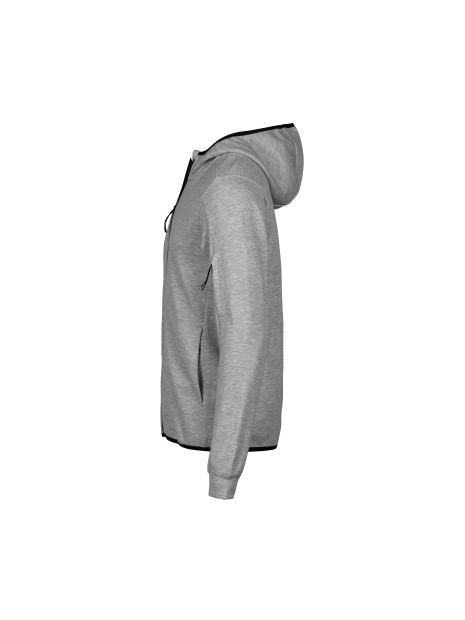 TEE JAYS ATHLETIC HOODED FULL ZIP SWEAT heather grey personnalisable