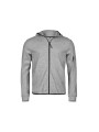 TEE JAYS ATHLETIC HOODED FULL ZIP SWEAT heather grey personnalisable