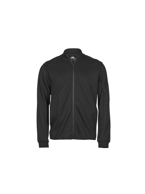 TEE JAYS ATHLETIC FULL ZIP CARDIGAN noir personnalisable