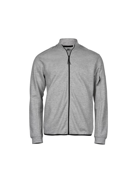 TEE JAYS ATHLETIC FULL ZIP CARDIGAN heather grey personnalisable