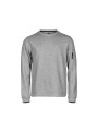 TEE JAYS ATHLETIC CREW NECK SWEAT heather grey personnalisable
