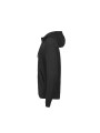 TEE JAYS RIBBED INTERLOCK HOODED FULL ZIP noir personnalisable