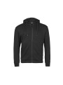 TEE JAYS RIBBED INTERLOCK HOODED FULL ZIP noir personnalisable