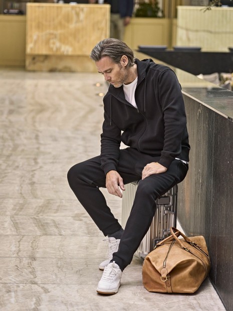 Sweat-shirts à personnaliser TEE JAYS RIBBED INTERLOCK HOODED FULL ZIP 