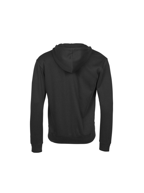 TEE JAYS RIBBED INTERLOCK HOODED FULL ZIP noir personnalisable