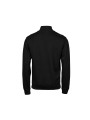 TEE JAYS RIBBED INTERLOCK HALF ZIP noir personnalisable