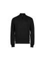 TEE JAYS RIBBED INTERLOCK HALF ZIP noir personnalisable