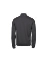 TEE JAYS RIBBED INTERLOCK HALF ZIP dark grey personnalisable