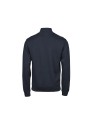 TEE JAYS RIBBED INTERLOCK HALF ZIP bleu marine personnalisable