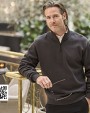 TEE JAYS RIBBED INTERLOCK HALF ZIP Sweatshirt personalisierbar