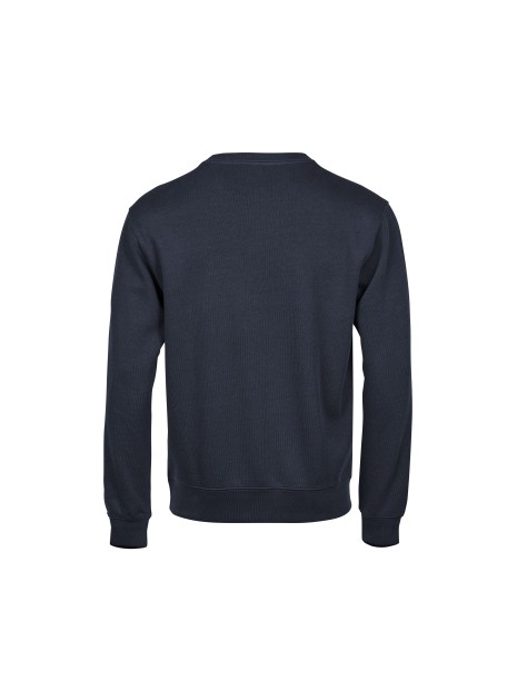 TEE JAYS RIBBED INTERLOCK CREW NECK bleu marine personnalisable
