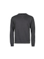TEE JAYS RIBBED INTERLOCK CREW NECK dark grey personnalisable