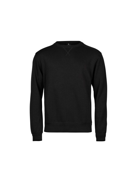 TEE JAYS RIBBED INTERLOCK CREW NECK noir personnalisable