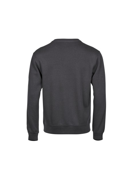 TEE JAYS RIBBED INTERLOCK CREW NECK dark grey personnalisable