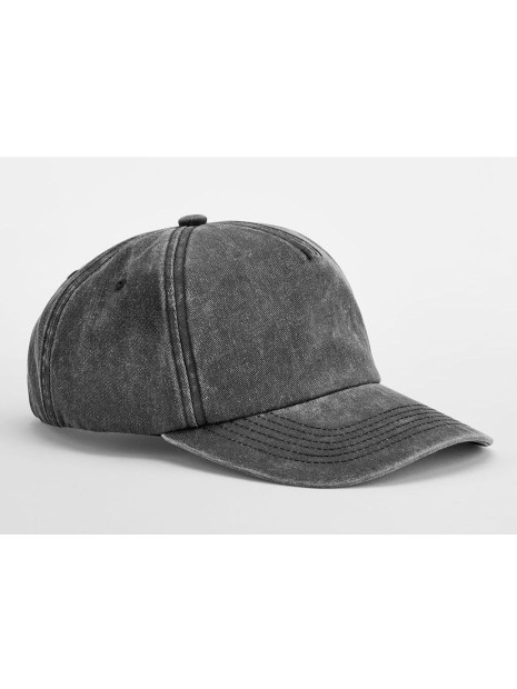 BEECHFIELD RELAXED 5 PANEL VINTAGE CAP vintage noir personnalisable