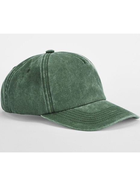 BEECHFIELD RELAXED 5 PANEL VINTAGE CAP vintage vert bouteille personnalisable