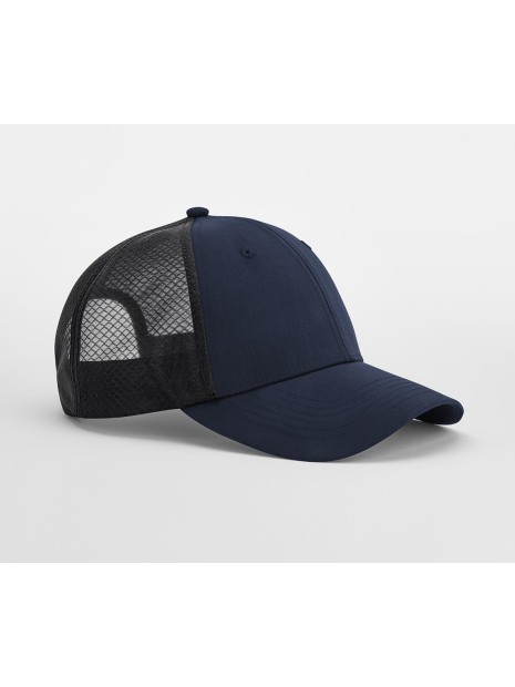 BEECHFIELD TECHNICAL MESH TRUCKER bleu marine/noir personnalisable