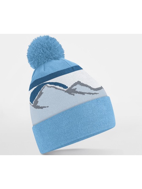 BEECHFIELD POMPOM MOUNTAIN PEAKS BEANIE glacier peaks personnalisable