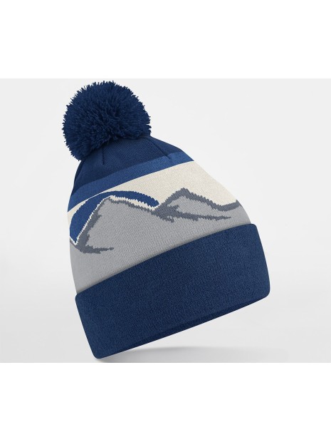 BEECHFIELD POMPOM MOUNTAIN PEAKS BEANIE rocky peaks personnalisable