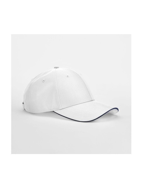 BEECHFIELD TEAM SPORTS-TECH CAP blanc/french marine personnalisable