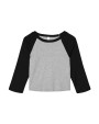 BELLA-CANVAS Women's Micro Rib 3/4 Raglan Baby Tee T-Shirt personalisierbar