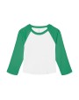 BELLA-CANVAS Women's Micro Rib 3/4 Raglan Baby Tee T-Shirt personalisierbar