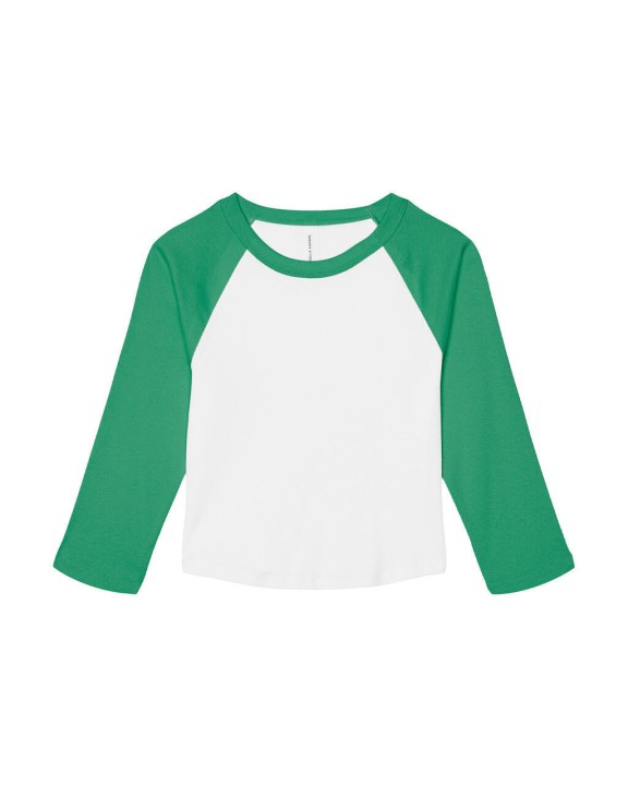BELLA-CANVAS Women's Micro Rib 3/4 Raglan Baby Tee T-Shirt personalisierbar