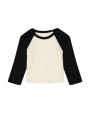 BELLA-CANVAS Women's Micro Rib 3/4 Raglan Baby Tee T-Shirt personalisierbar