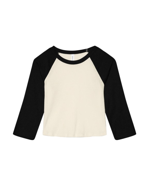 BELLA-CANVAS Women's Micro Rib 3/4 Raglan Baby Tee T-Shirt personalisierbar