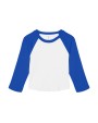 T-shirt BELLA-CANVAS Women's Micro Rib 3/4 Raglan Baby Tee voor bedrukking &amp; borduring