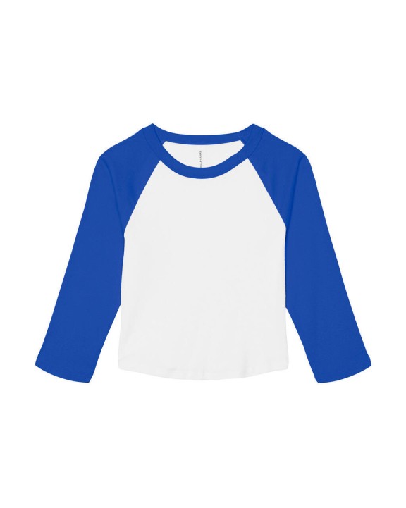 BELLA-CANVAS Women's Micro Rib 3/4 Raglan Baby Tee T-Shirt personalisierbar