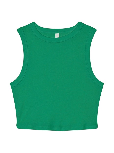 BELLA-CANVAS WOMEN'S MICRO RIB MUSCLE CROP TANK solid kelly blend personnalisable