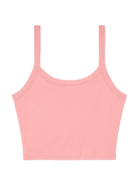 BELLA-CANVAS Women's Micro Rib Spaghetti Strap Tank solid pink blend personnalisable