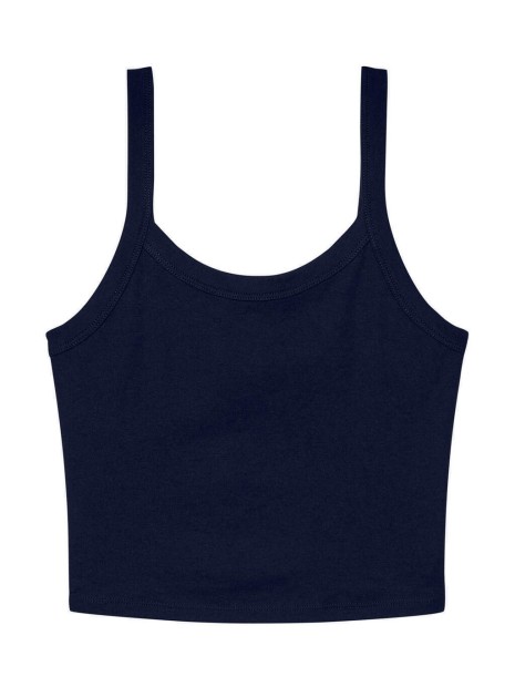 BELLA-CANVAS Women's Micro Rib Spaghetti Strap Tank solid navy blend personnalisable