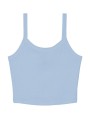BELLA-CANVAS Women's Micro Rib Spaghetti Strap Tank solid baby blue blend personnalisable