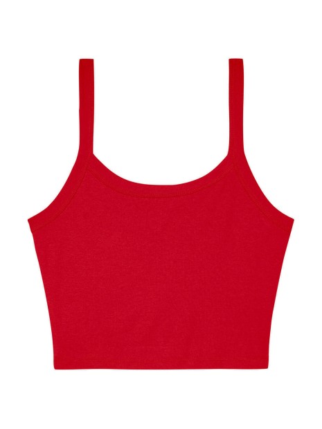 BELLA-CANVAS Women's Micro Rib Spaghetti Strap Tank solid red blend personnalisable