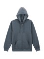 GILDAN SOFTSTYLE MIDWEIGHT FLEECE ADULT FULL ZIP HOODED SWEATSHIRT dark heather personnalisable