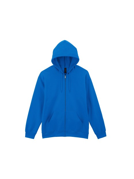 GILDAN SOFTSTYLE MIDWEIGHT FLEECE ADULT FULL ZIP HOODED SWEATSHIRT bleu royal personnalisable