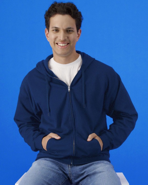 Sweat-shirt personnalisable GILDAN SOFTSTYLE MIDWEIGHT FLEECE ADULT FULL ZIP HOODED SWEATSHIRT