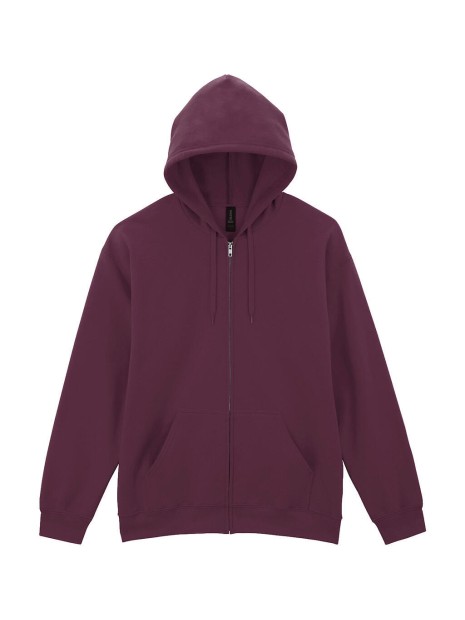 GILDAN SOFTSTYLE MIDWEIGHT FLEECE ADULT FULL ZIP HOODED SWEATSHIRT maroon personnalisable