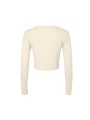 BELLA-CANVAS WOMEN'S MICRO RIB LONG SLEEVE BABY TEE solid natural blend personnalisable