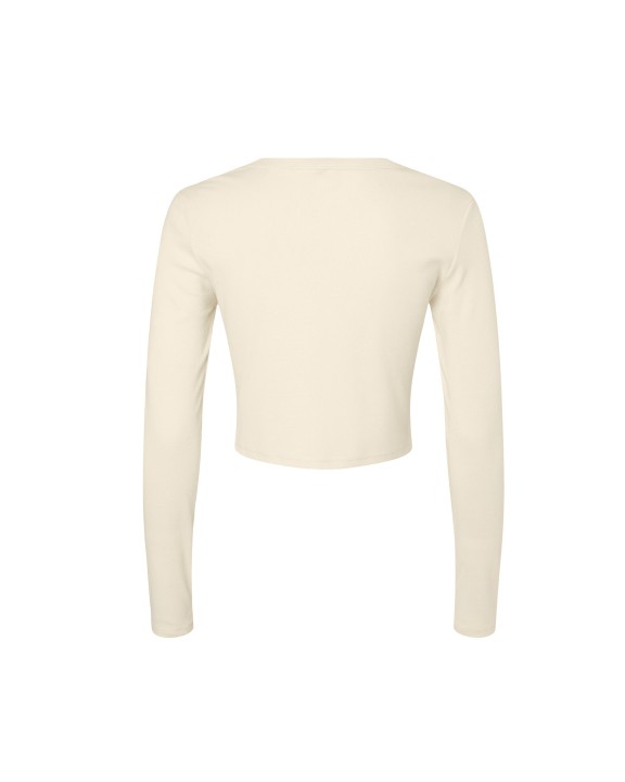 T-shirt BELLA-CANVAS WOMEN'S MICRO RIB LONG SLEEVE BABY TEE voor bedrukking &amp; borduring