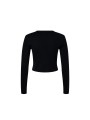 BELLA-CANVAS WOMEN'S MICRO RIB LONG SLEEVE BABY TEE solid black blend personnalisable