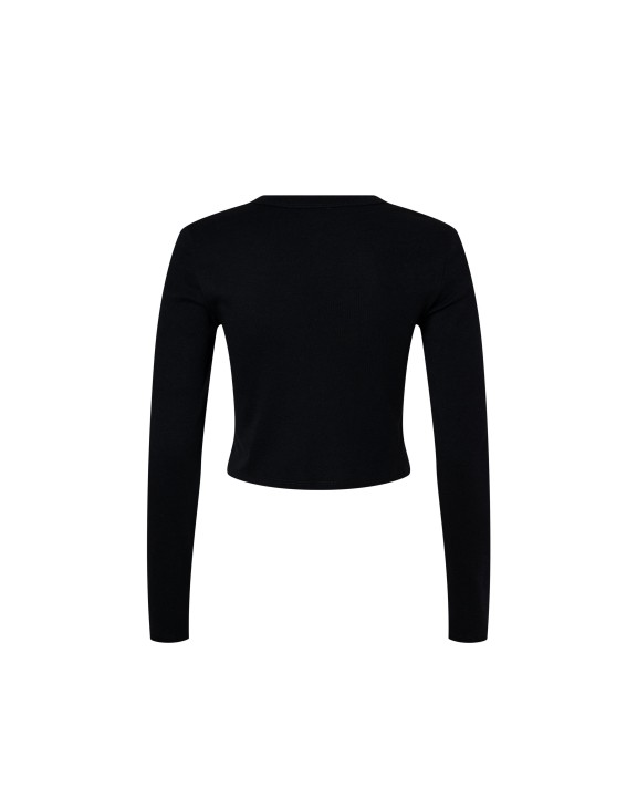 T-shirt BELLA-CANVAS WOMEN'S MICRO RIB LONG SLEEVE BABY TEE voor bedrukking &amp; borduring