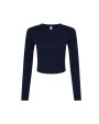 T-shirt BELLA-CANVAS WOMEN'S MICRO RIB LONG SLEEVE BABY TEE voor bedrukking &amp; borduring