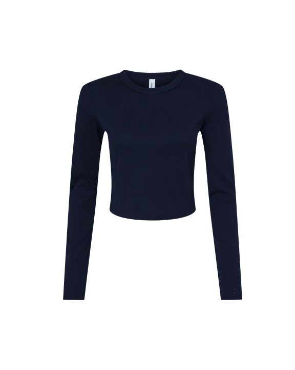 T-shirt BELLA-CANVAS WOMEN'S MICRO RIB LONG SLEEVE BABY TEE voor bedrukking &amp; borduring